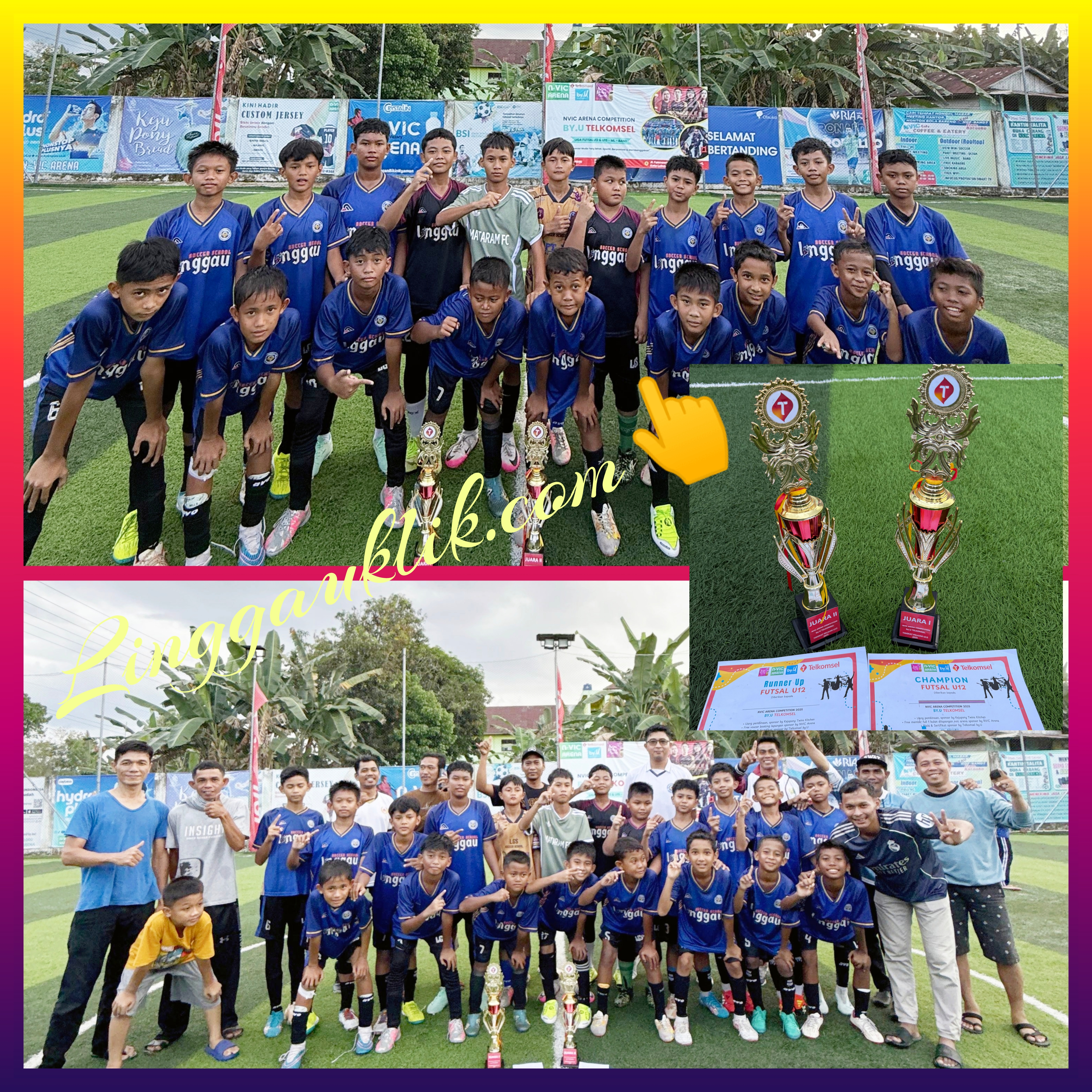 Patut Diacungi Jempol, Linggau Soccer School U12 Sabet Juara Champion dan Juara Runner Up di NVIC ARENA COMPETITION 2025 BY.U TELKOMSEL