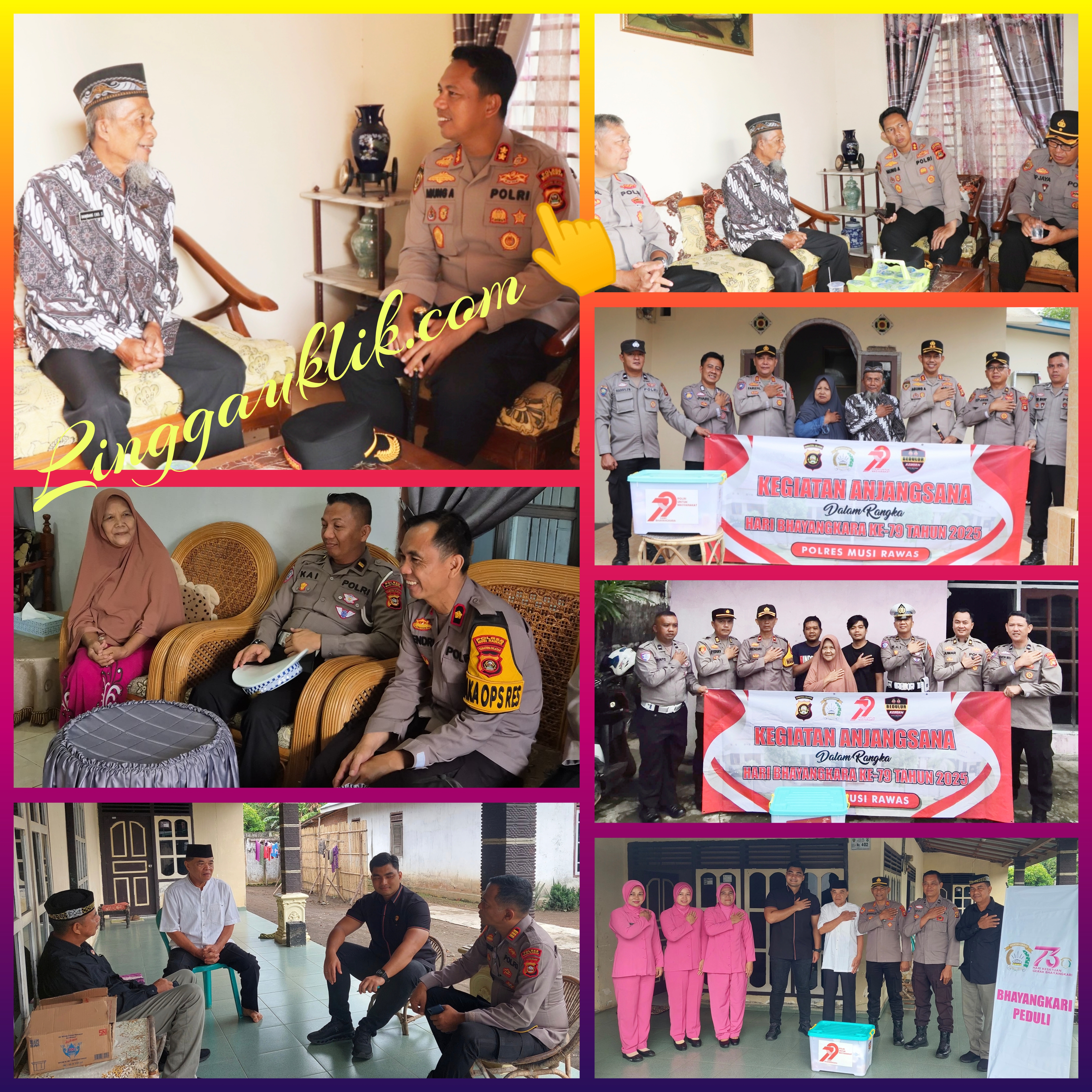 Hari Bhayangkara ke-79 dan Peringatan 1 Muharam 1447 Hijriah, Polres Musi Rawas Gelar Anjangsana ke Keluarga Besar Polres Musi Rawas