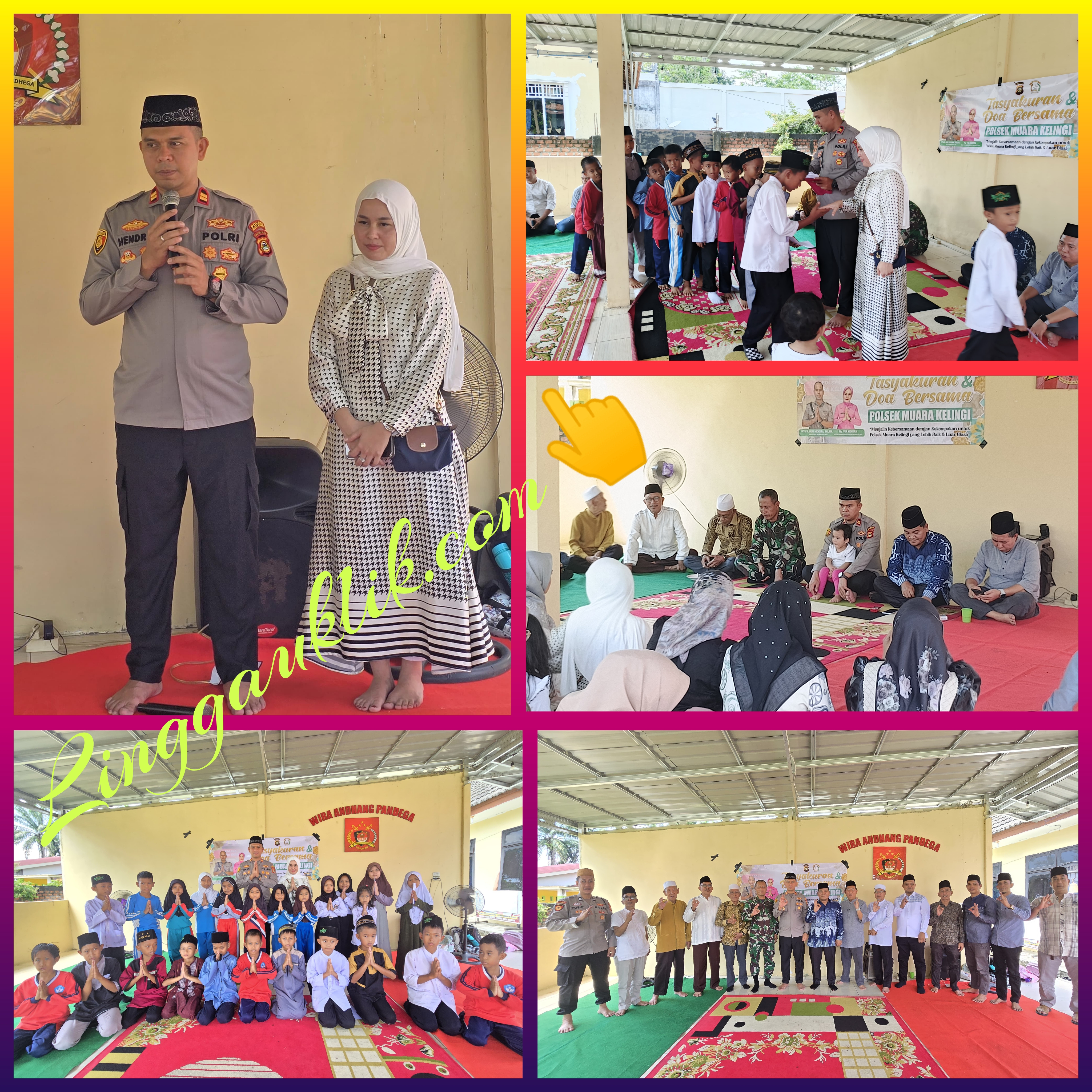 Wujud Rasa Syukur, Polsek Muara Kelingi Gelar Tasyakuran, Doa Bersama dan Berikan Santunan Anak Yatim