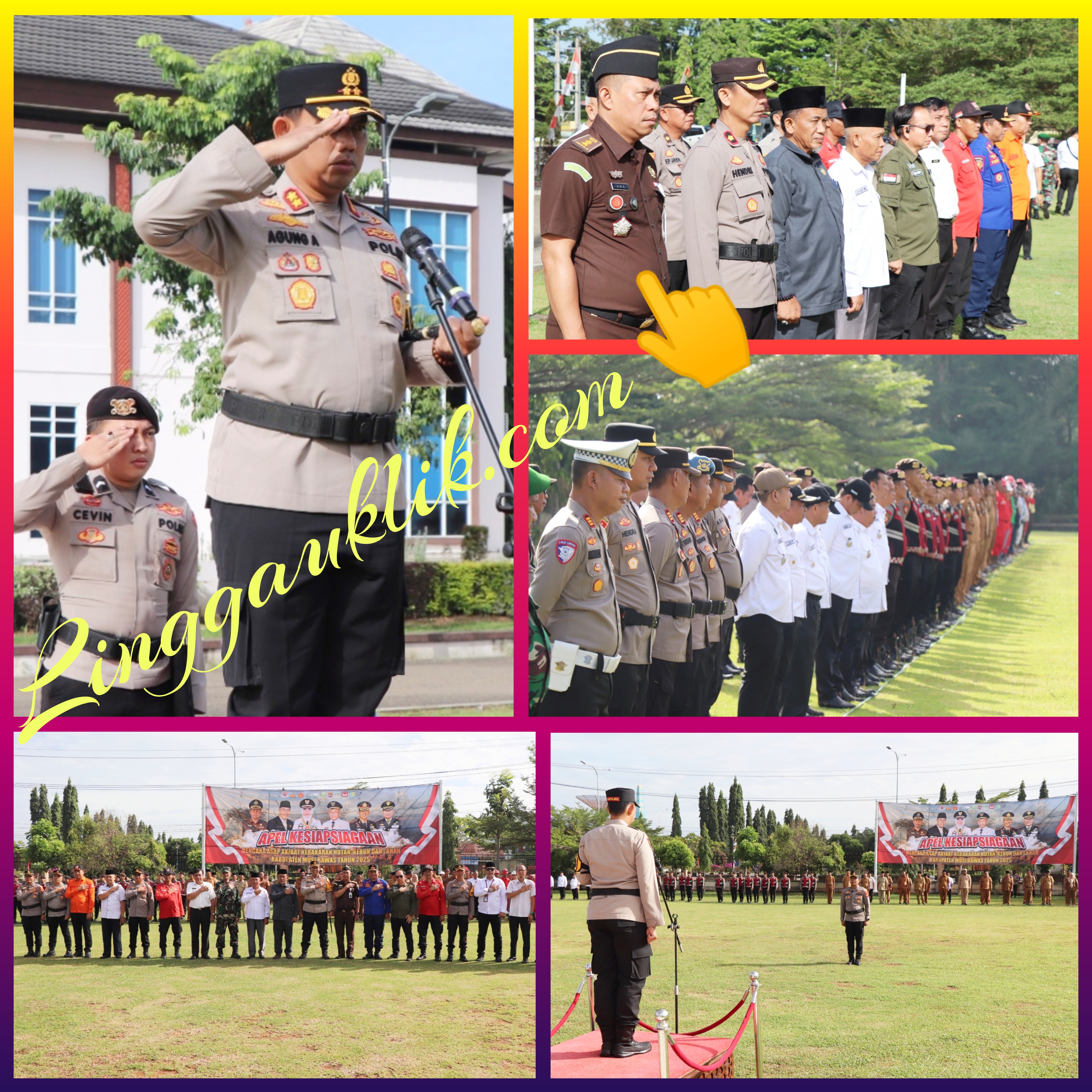 Siaga Darurat Bencana Asap, Kapolres Musi Rawas Pimpin Apel Kesiapsiagaan Bencana Asap Akibat Karhutlabun