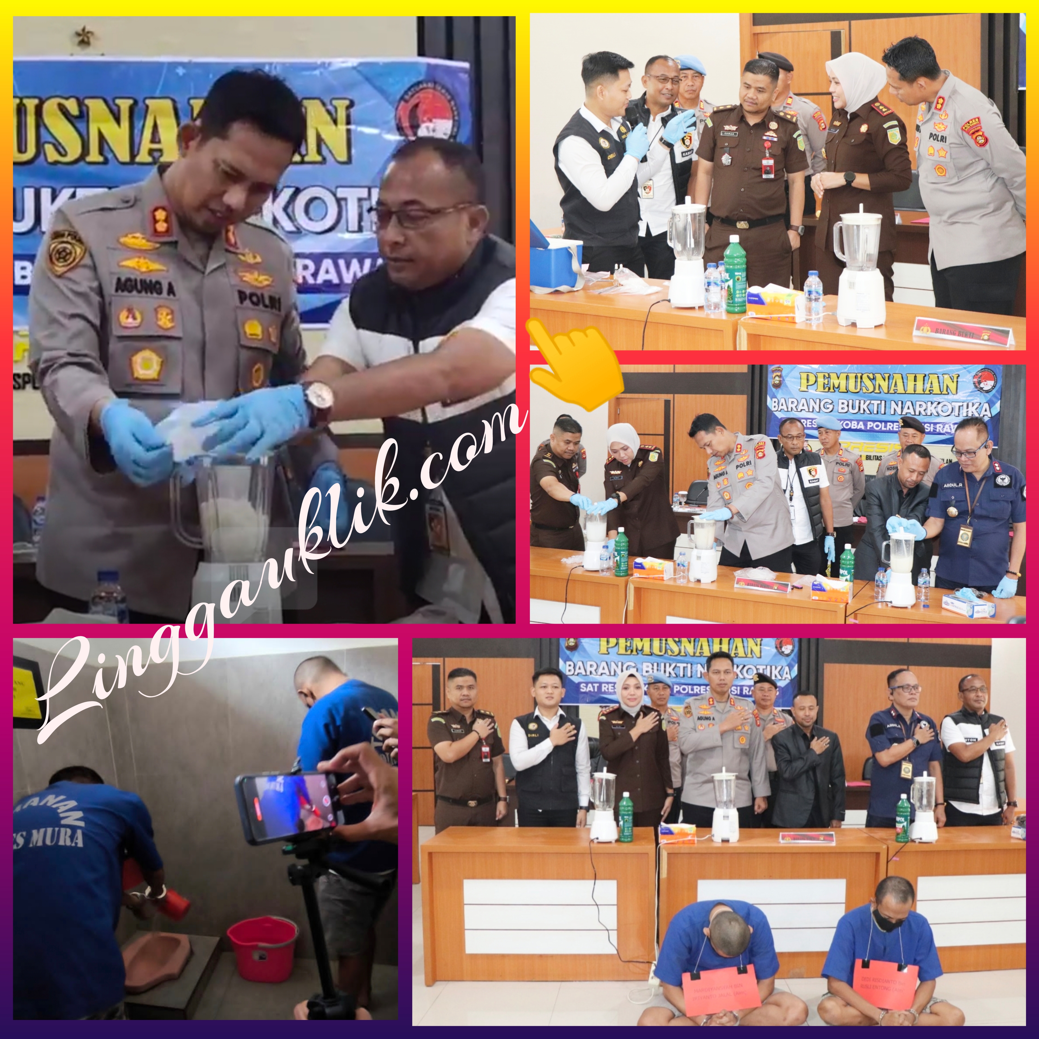 Selamatkan Ribuan Jiwa Manusia, Kapolres Musi Rawas Bersama Kajari dan BNNK Musnakan Sabu 590,81 Gram, Dari Tersangka MR dan DR
