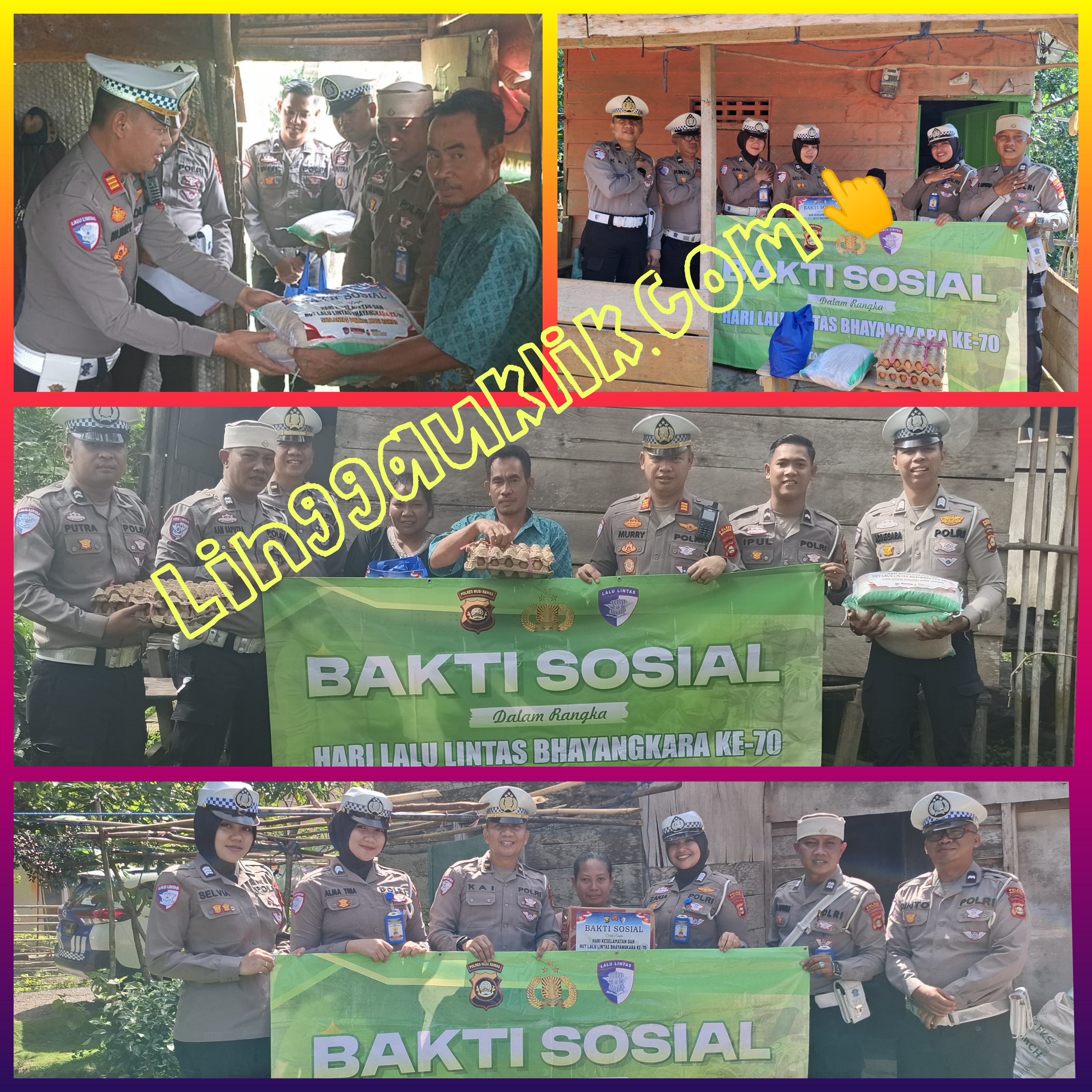 Hadir Ditengah Masyarakat, Satlantas Polres Musi Rawas Salurkan Sembako Kepada Warga di Hari Keselamatan dan HUT Lalu Lintas Bhayangkara Ke-70