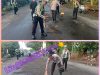 Polres Musi Rawas Sigap Tangani Tumpahan Minyak Penyebab Kecelakaan di Simpang F Tugumulyo