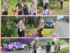 Peduli Keselamatan Pengendara, Satlantas Polres Musi Rawas Pasangan Rambu Pembatas di Jalinsum Perbatasan MLM