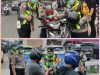Wujud “Polisi Bersama Masyarakat”, AKBP Gokma Turun ke Jalan, Atur Lalu Lintas dan Bagikan Masker ke Pengendara di Pasar B Srikaton